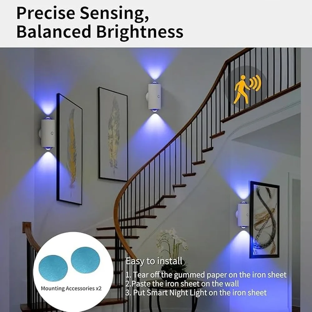 Smart Rechargeable Wall Light With Ergonomic Features And Enchanting Gradient Colors Fostering Calm