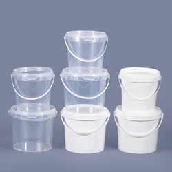 10Pcs 750ML Round Plastic Bucket Empty Food Grade Storage Container For Food Ice Cream High Quality Bottle