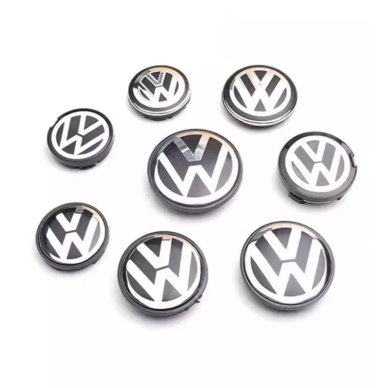 60pcs Car Wheel Center Cover Stickers Hub Cap Auto decoration accessories For Volkswagen R Golf 4 Motion GTI Polo Touran Octavia