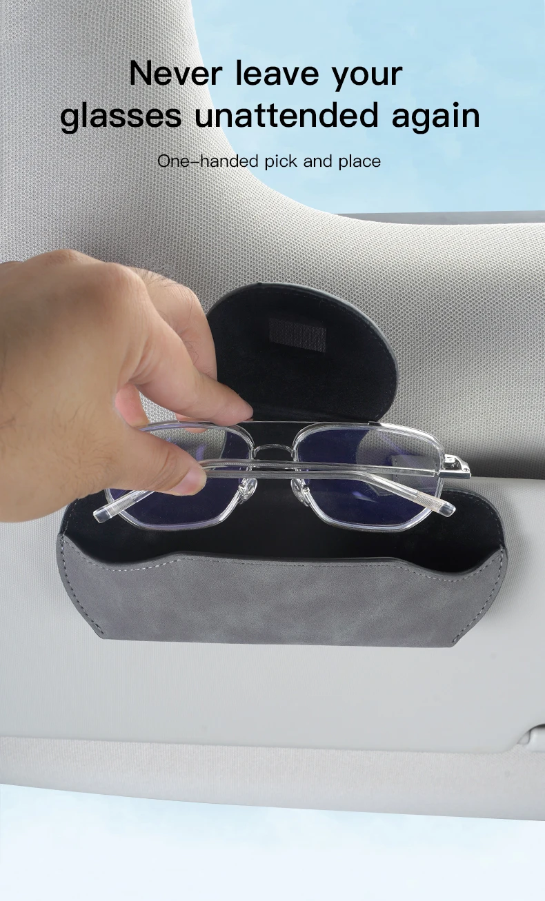 Car Sun Visor Glasses Storage Box Sunglasses Holder Organizer For Audi Quattro A3 A4 A6 A5 Q5 A1 Q7 Q3 Q2 Q8 A7 A8 TT S1 SQ5