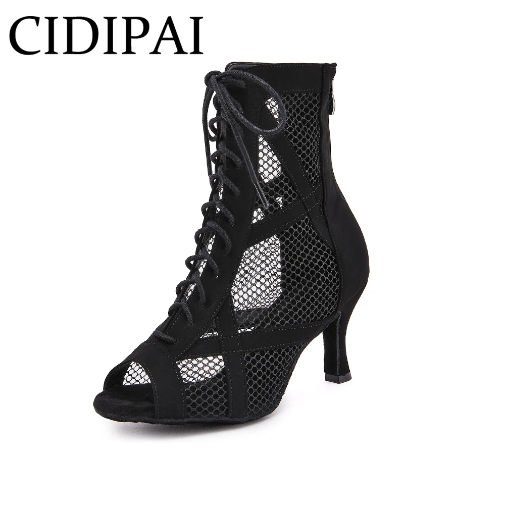 cidipai-女性用ハイカットラテンダンスシューズ-ジャズサルサタンゴダンス-ハイヒール-ポールダンスブーツ-ソフトボトム-室内用メッシュパーティーブーツ
