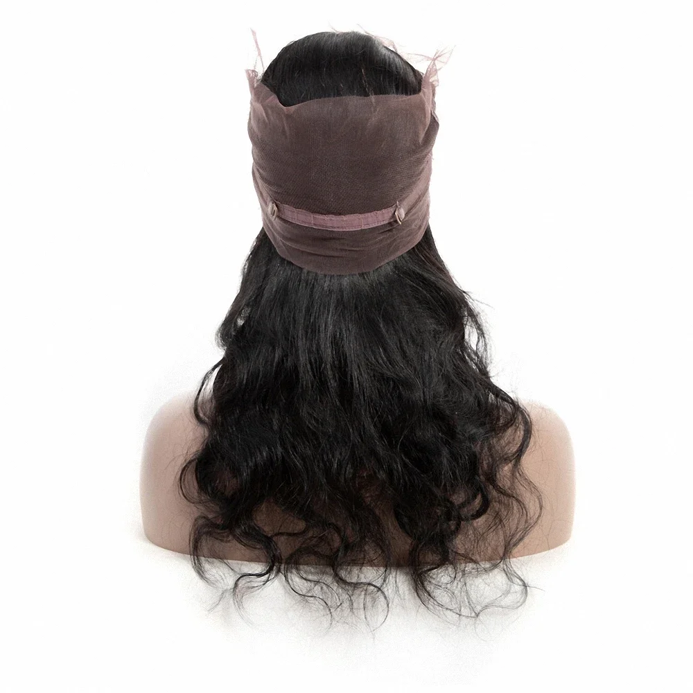 360 Vetersluiting Frontale Body Wave Body Wave Sluiting Frontale Natuurlijke Kleur Transparant Kant Frontale 100% Menselijk Haar 10-20Inches