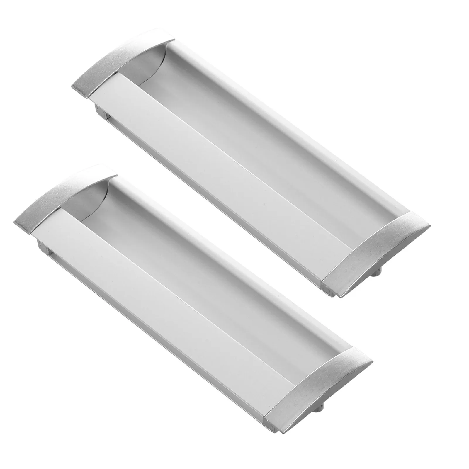 2Pcs Recessed Sliding Door Pulls Rectangular Aluminum Alloy Hidden Handles Flush Mount Closet Pocket Door Invisible Handle