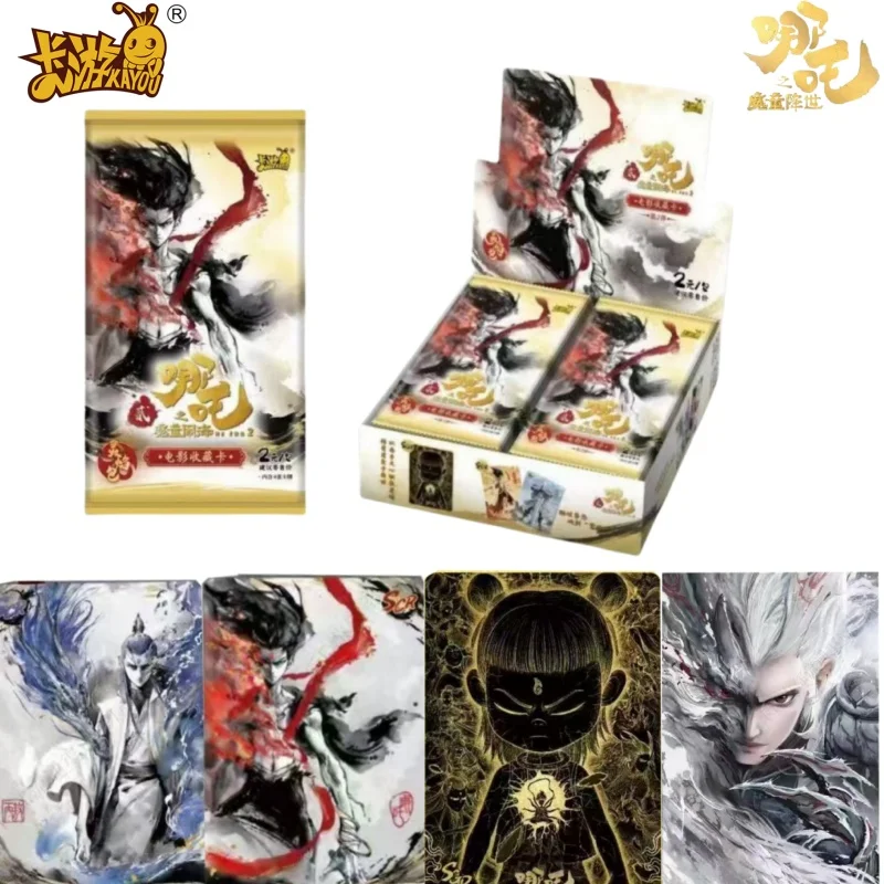

KAYOU Nezha Cards Devil Boy Conquers The Dragon King Movie Series Spirit Flame Pack Anime Collector Cards Toy Gift Original Box