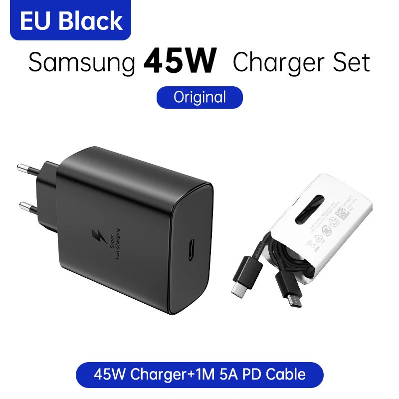 45W Samsung Originele PD-kabel usb type-c bedraad 25W 5A Supersnelle oplader Samsung S25 S24 S23 S22 Note 20 A15 A33 A34 A54 Quick