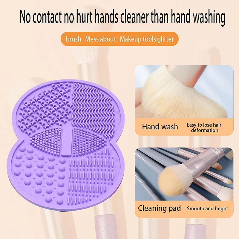 Silicone Makeup Brush Cleaning Pad Foundation Makeup Brush Scrub Board Mat Makeup Cleaning Brush Makeup Tools Scrub Board