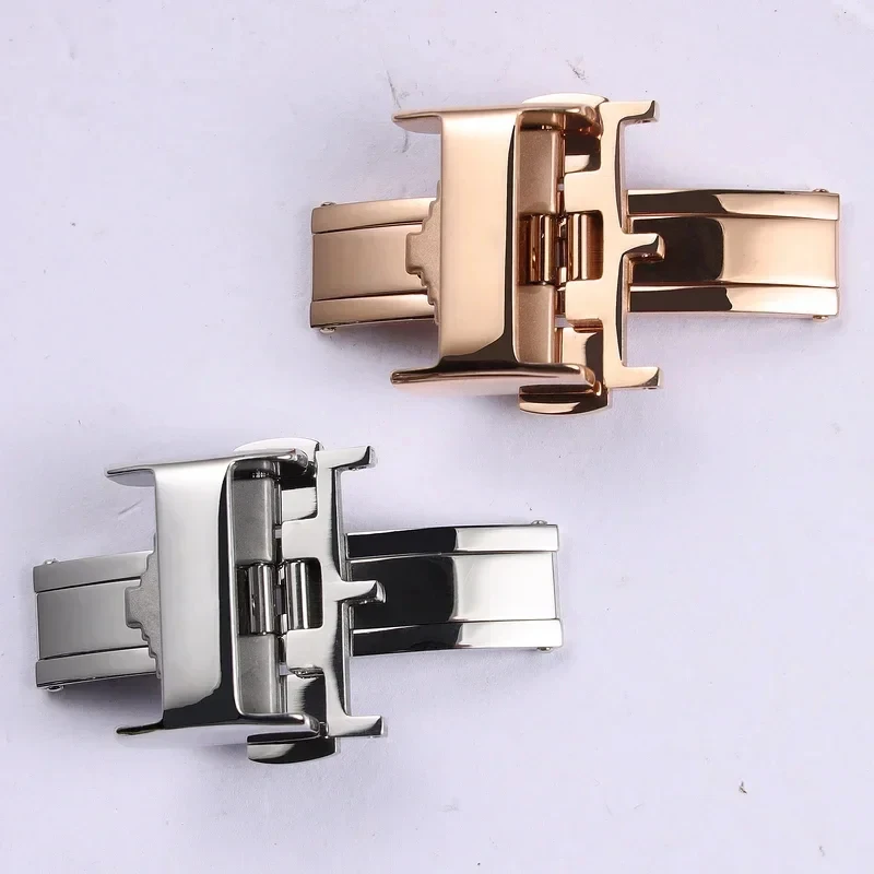 Watch accessories stainless steel folding clasp for Longines famous craftsman flag series strap 12mm 14mm 18mm butterfly buckle