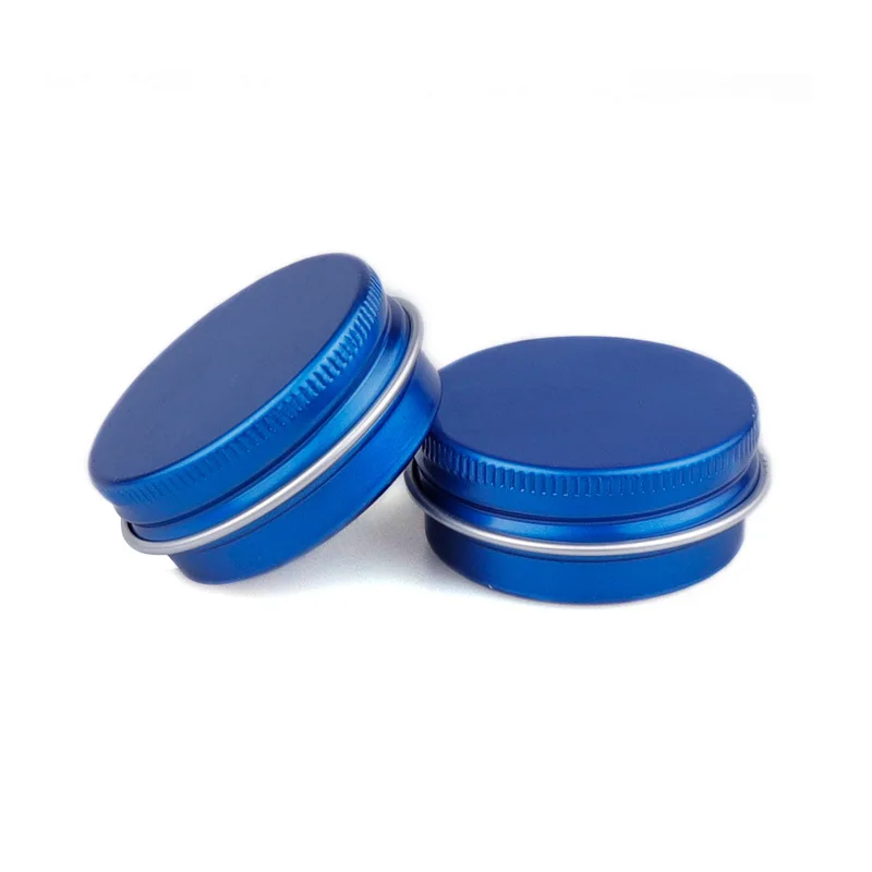 

20/50/100pcs 10/20/30/50/60g Blue Aluminum Box Spiral Concave Bottom DIY Handmade Soap Packaging Offset Printing Aluminum Can