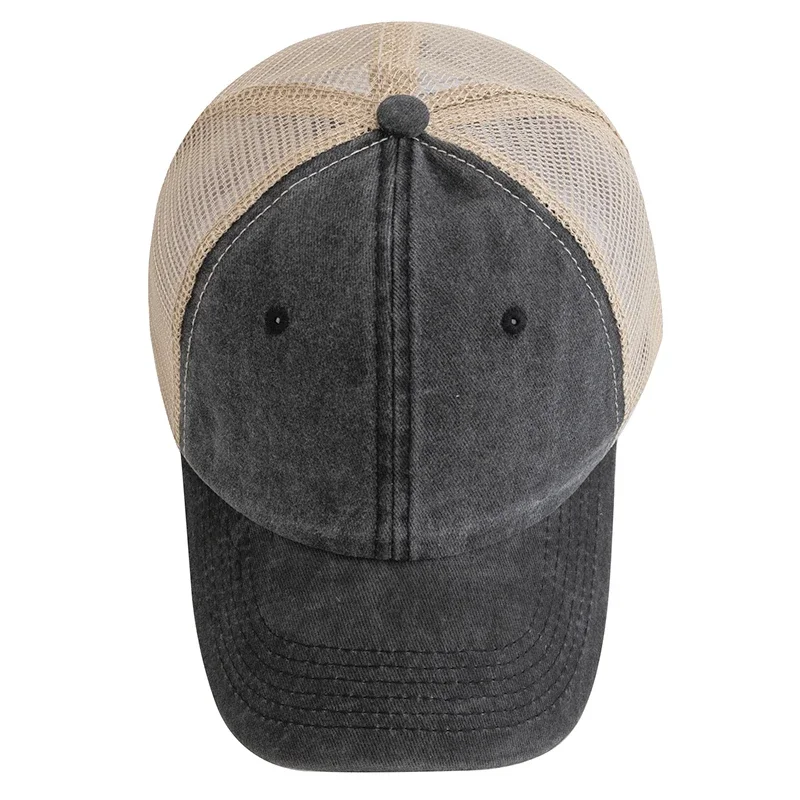 قبعة سائقي الشاحنات القطنية المغسولة للجنسين ، متعددة الألوان ، قبعة بيسبول سادة للنساء والرجال ، تخفيضات كبيرة