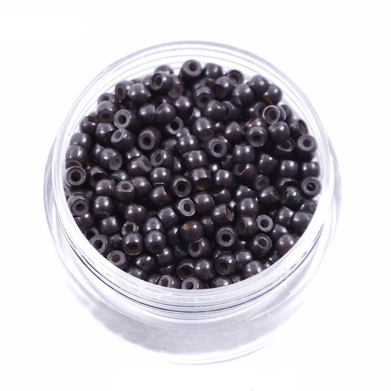 200/500 Stuks 3mm Siliconen Nano Ringen Koperen Ringen met Siliconen Gevoerde Haarkralen Haarringen Haarverlenging Gereedschap