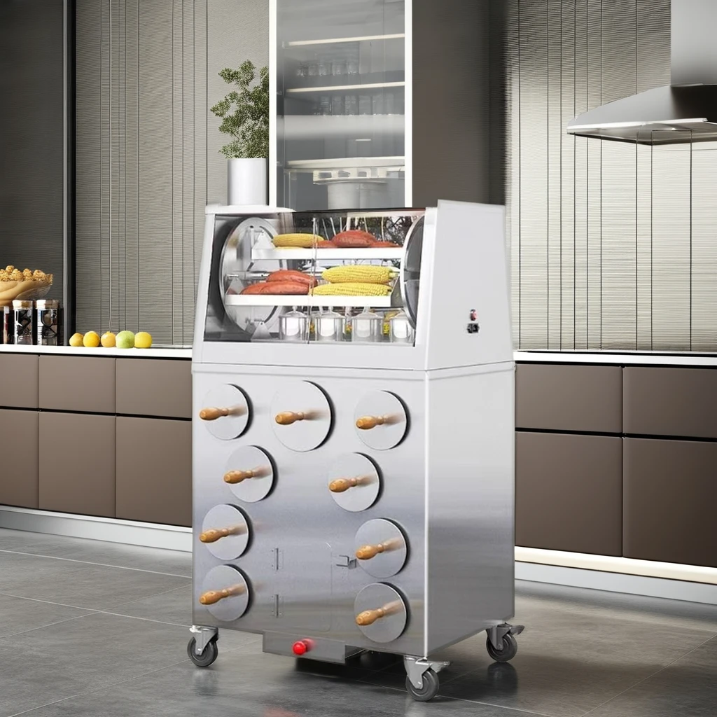 Stainless Steel Sweet Potato Corn Baking Machine Multifunctional Pizza Oven Home Use Oven Roasting Cooking Bread Food