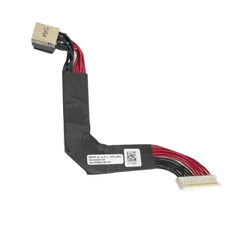 H++DC Jack Power Cable Plug in Charging Port Cable for MSI GL63 9SD 9SE 8SE 8SD GE63 MS-16P7 K1G-3012007-H39 12pin