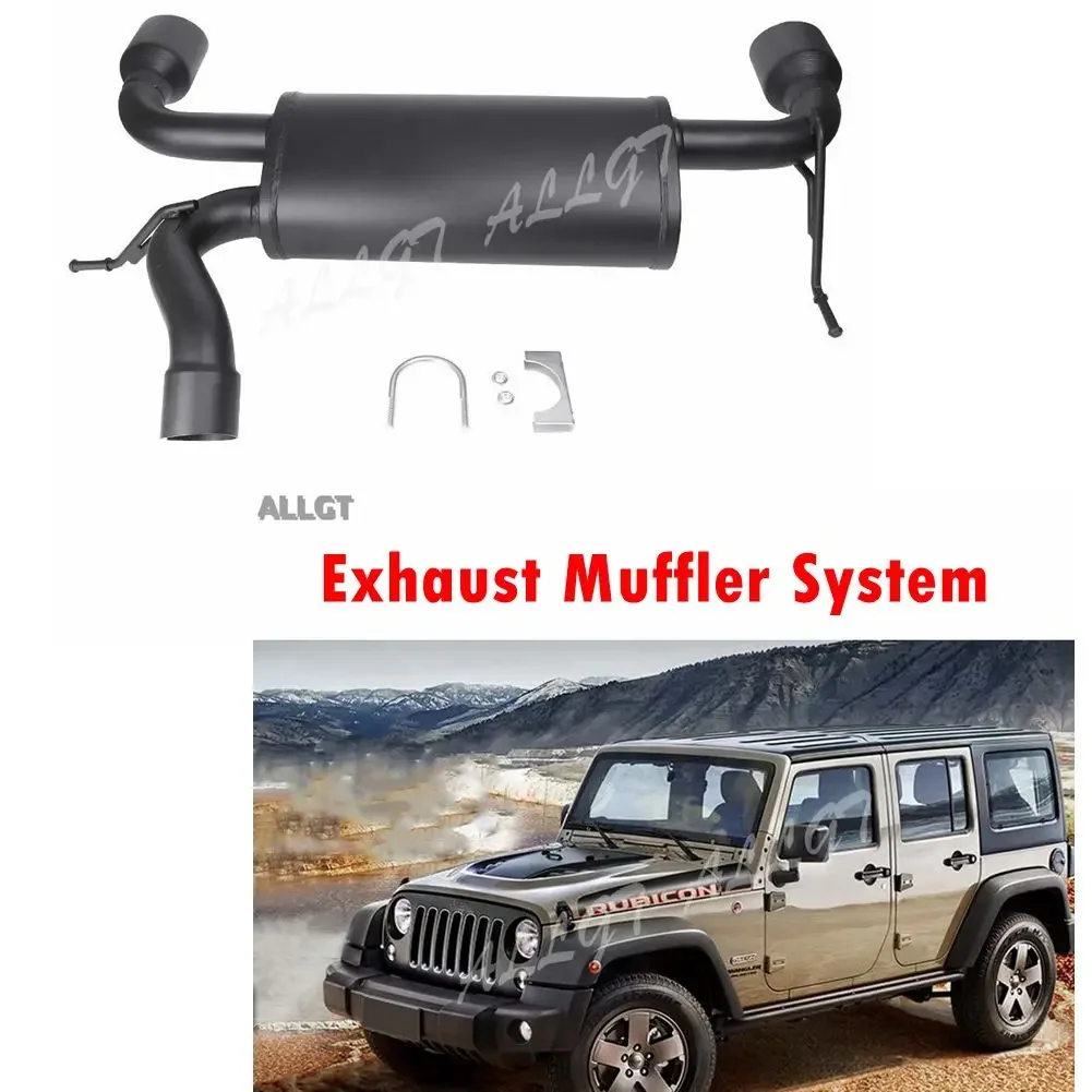 For Jeep Wrangler JK Unlimited Rubicon 2007-2017 Axle Back Exhaust Muffler System Double outlet exhaust device