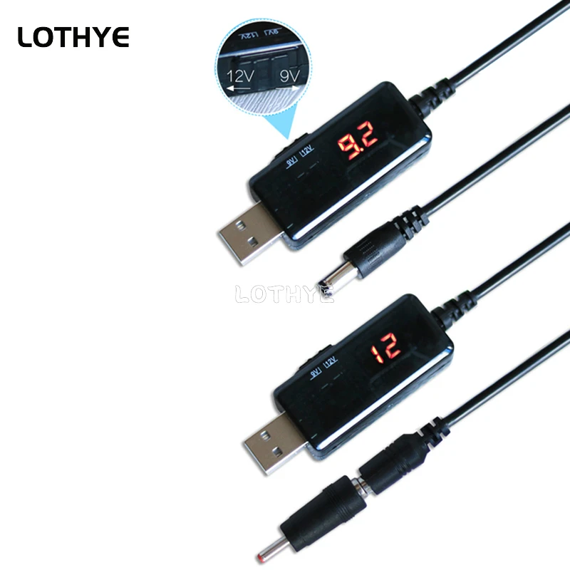 USB Boost Converter DC 5V to 9V 12V USB Step-up Converter Cable + 3.5x1.35mm Connecter For Power Supply/Charger/Power Converter