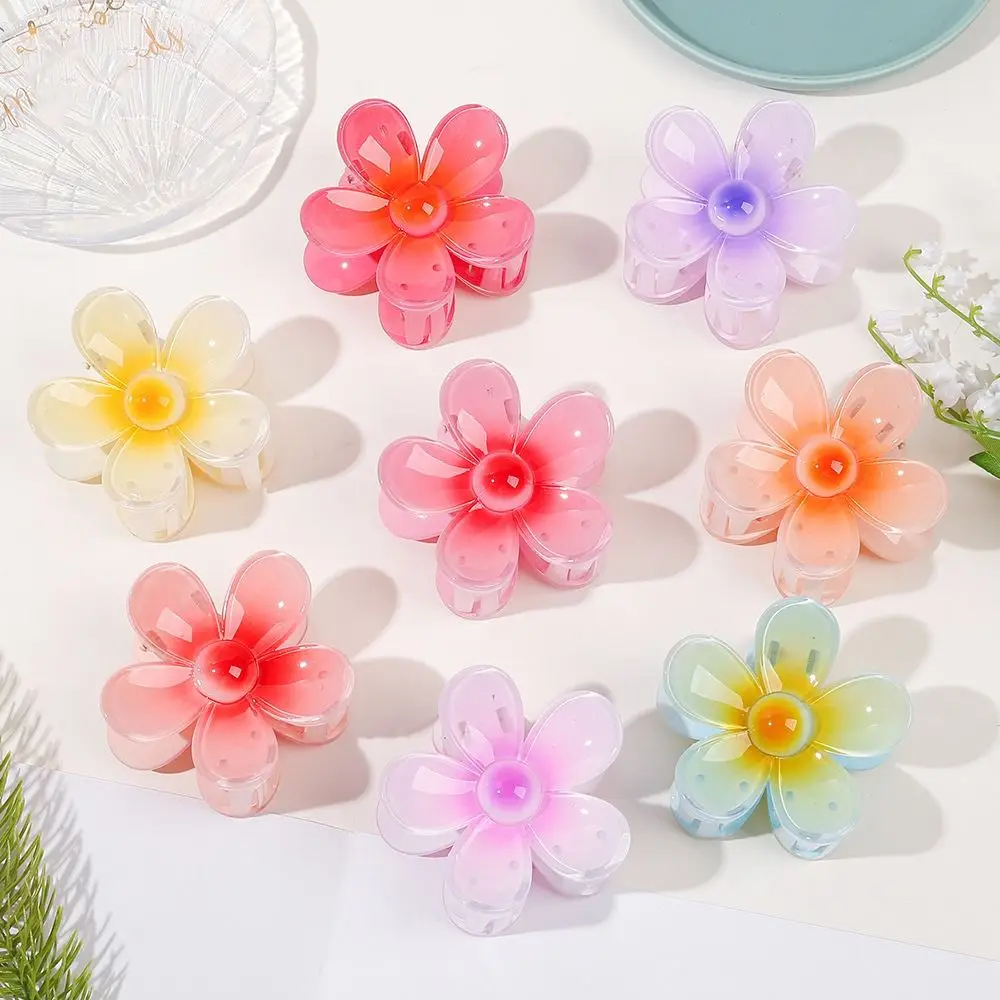 Gradient Color Egg Flower Hair Claw Hair Accessories Small Flower Hair Crab Clip Hair Clip Hair Ornaments Mini Shark Clip