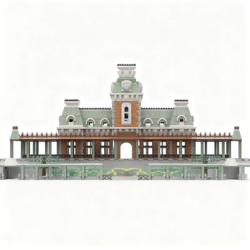 7415pcs MOC Disneieny Magic Kingdom Entrance Model Building Blocks Architecture Toys Christmas Gift DIY Assemble Creative Brick