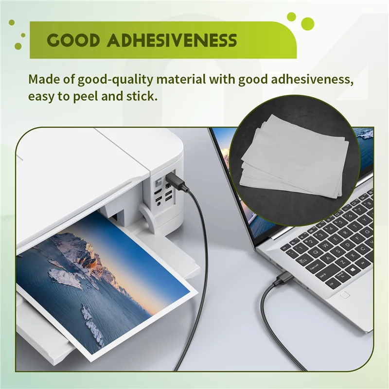 

ABTO-25 Sheets Printable Vinyl Sticker Paper Self-Adhesive Waterproof Matte White Printing Paper Sheet, For Inkjet Printer