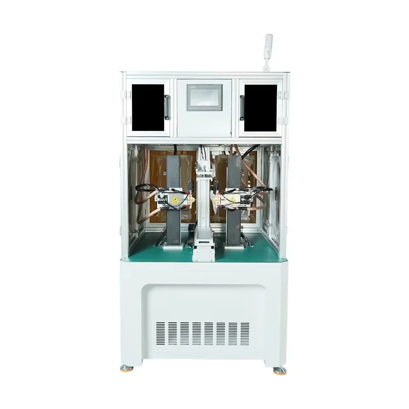 MIAJI Fully Automatic Dual Head Spot Welder Safety Dust Proof Cabinet High Efficiency Battery Pack Welding Equipment