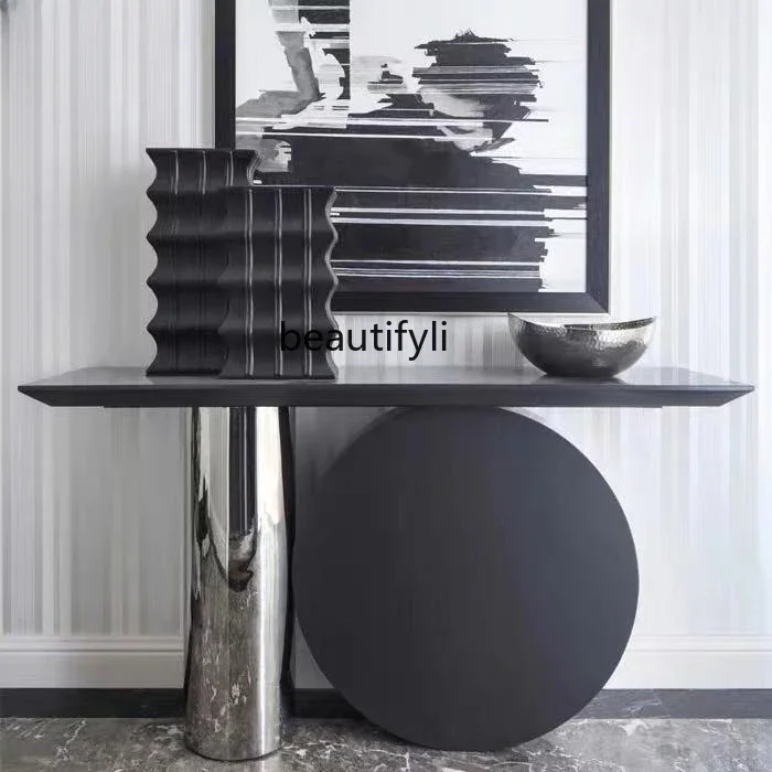 

Marble Hallway Storage Rack Modern Light Luxury Minimalist Small Apartment Home Living Room Storage Rack