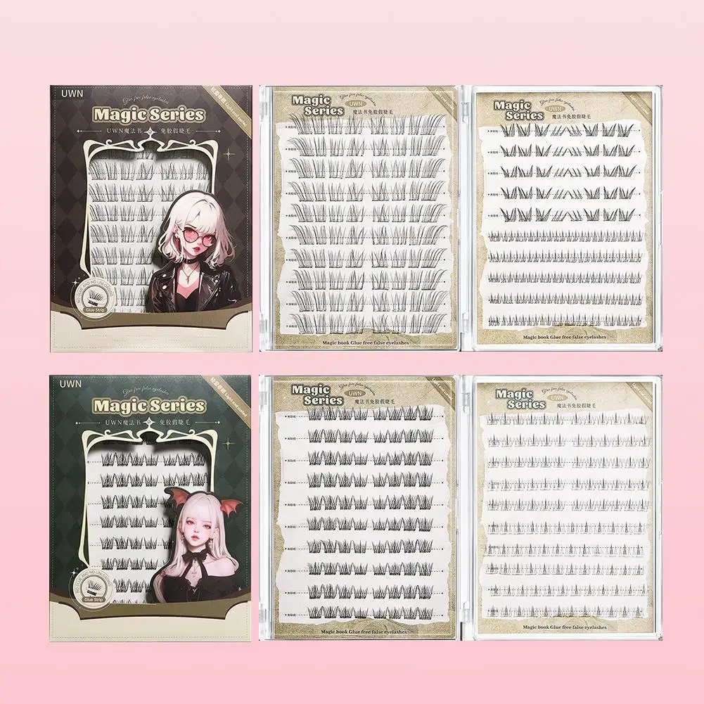 10 صفوف رموش ذاتية اللصق لينة مجموعات ذاتية الصنع الرموش خالية من الغراء جلدة رمش الرموش ماكياج الطبيعية كاذبة مانغا D B0W6