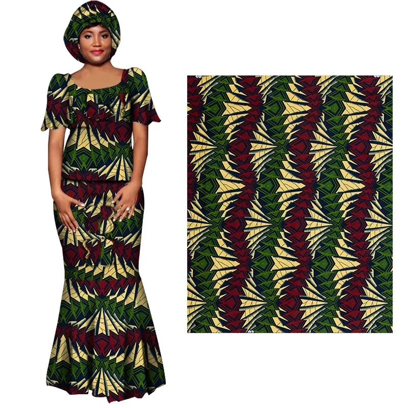 2024 Africain Ankara Batik Wax Fabric Fashion Printed Colorful Fabric Sewing Dress Tissu  DIY   100% Cotton Quality