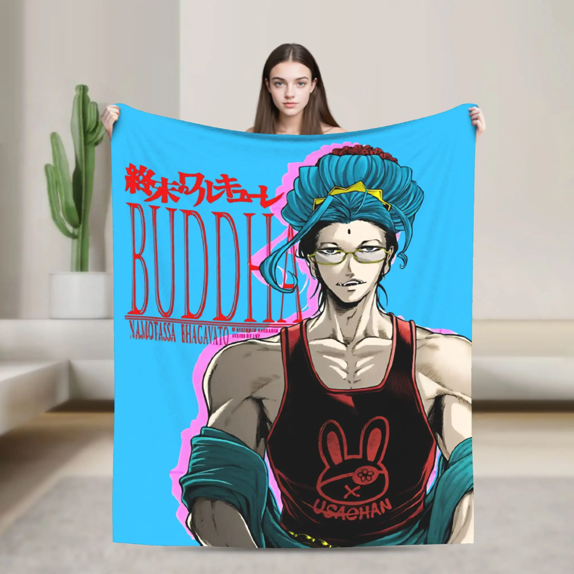 

Record of Ragnarok Knitted Blanket Fleece Ultra-Soft Throw Blankets for Airplane Travel Bedroom Quilt
