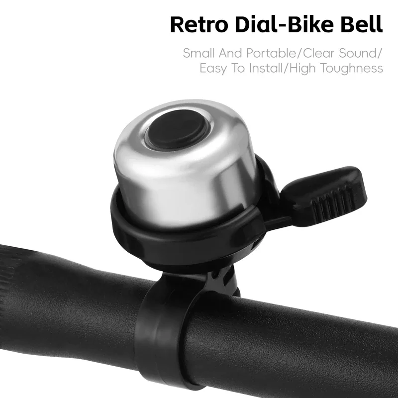 

Vintage Bicycle Bell with Clear Sound MTB Folding Road Bike Aluminum Alloy Riding Accessories Portable Bell Safety Reminder Bell