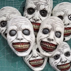 L'esorcista sorridente faccia Demon Mask Cosplay Evil Creepy Ghost Skull maschere di plastica Halloween Carnival Purim Party Costume puntelli