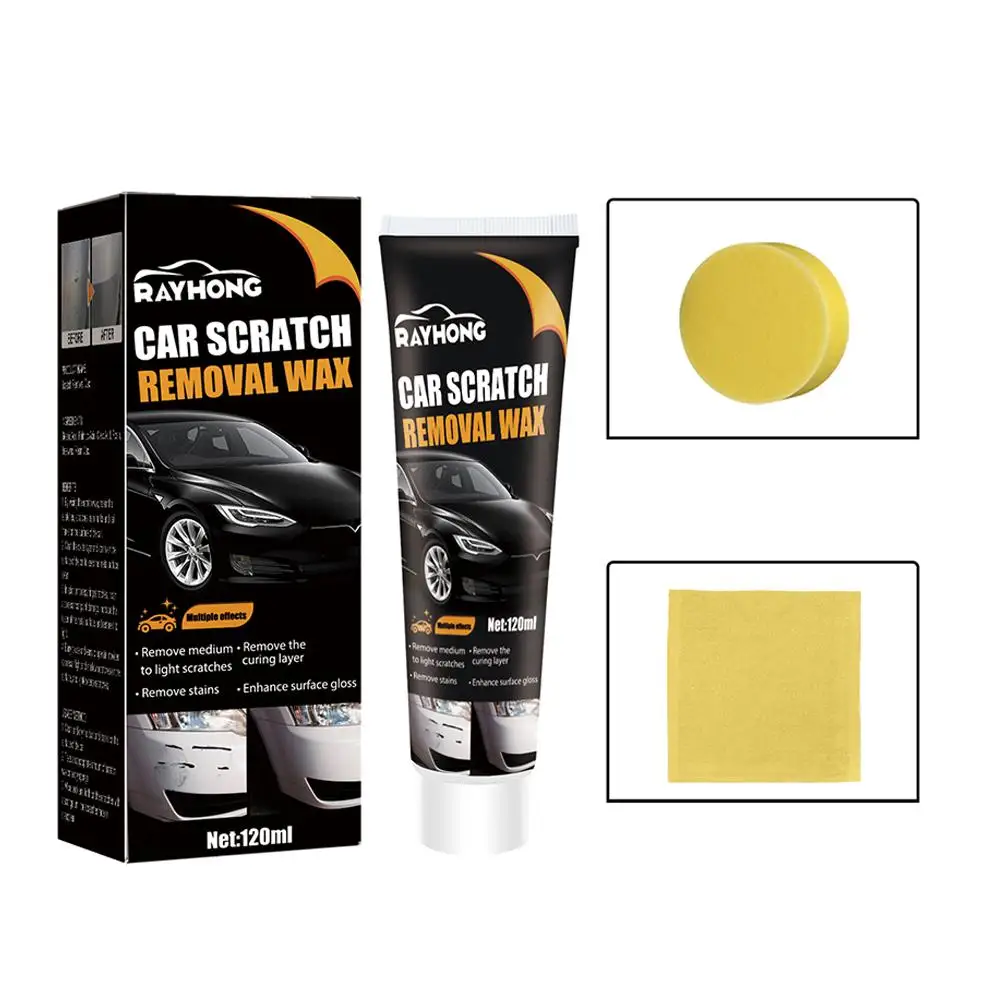 Pasta do naprawy zarysowań samochodowych 120ml wosk złożony naprawa zarysowań samochodowych krem do lakieru samochodowego środek do polerowania naprawa zarysowań pasta do pielęgnacji R0Q5