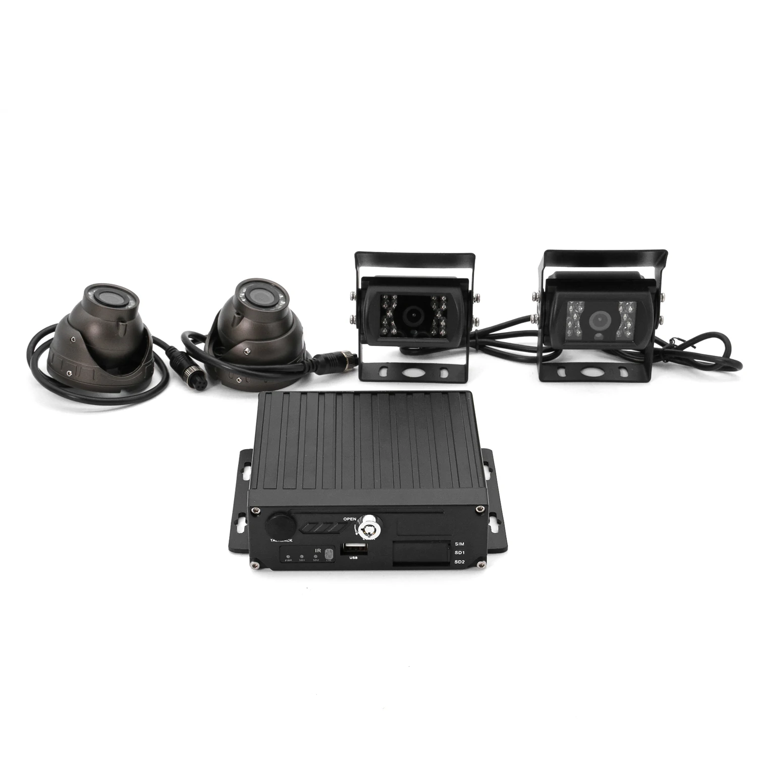 Hot Sale FL&OEM 4  1080P Dual SD Card MDVR G-Sensor Shockproof GPS WiFi Mobile DVR for School Bus All Vehicles