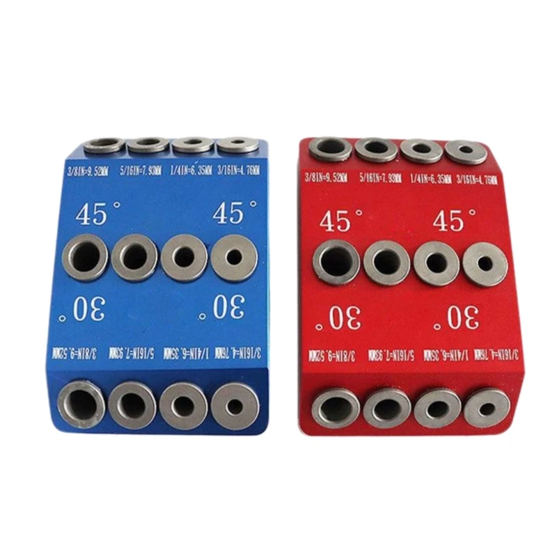 

30 45 90 Degree Drill Guide Jig for Angled Holes Straight Holes 4 Size Drill Guide Block for Cable Railing Lag