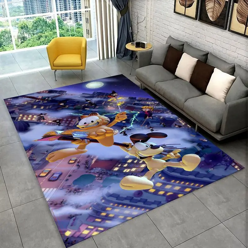 Kawaii G-Garfield Cartoon Cat Living Room Non-Slip Area Rug Soft Carpet for Bedroom Kids Playroom Sofa,Home Decor Doormat Gift