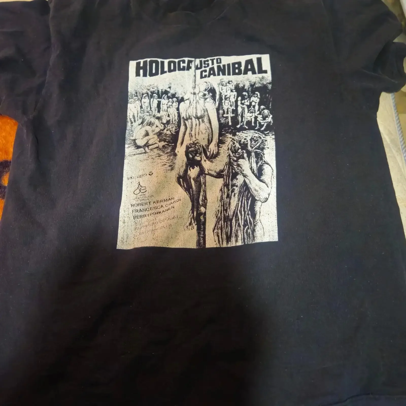Cannibal Holocaust Holocausto Canibal T Shirt Vintage Rare XL Adult vintage Washed fashion Soft Comfortable Slightly Stretched