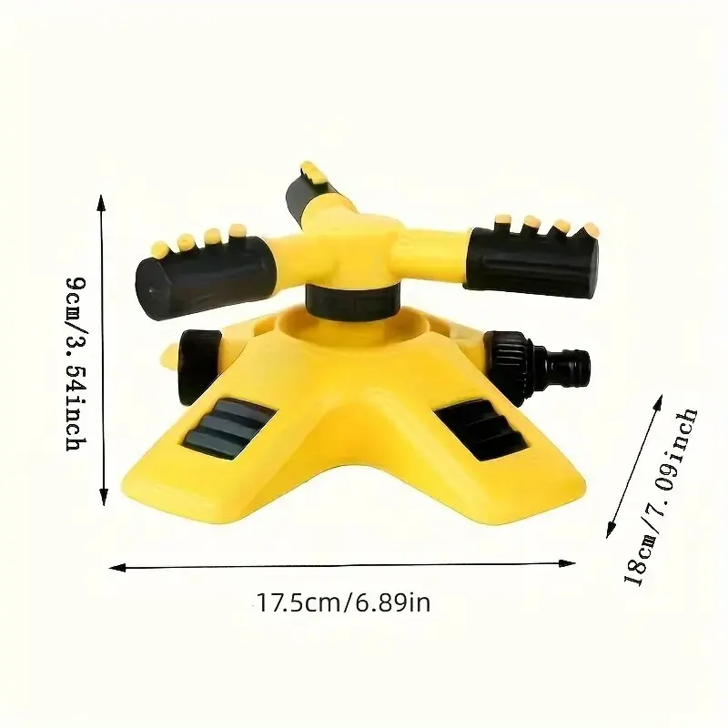 360 Degree Automatic Rotating Sprinkler Head for Garden Nursery Irrigation, Rotating Three-way Sprinkler Series Sprinkler Tool