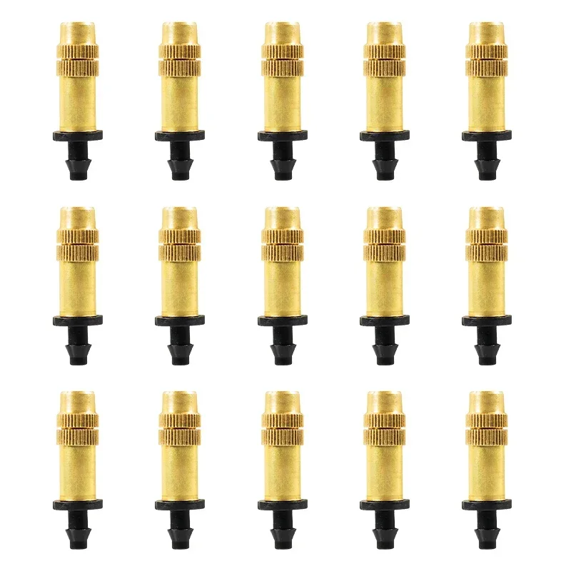 

15PC Copper Irrigation Spray Head Set Easy to Connect 4/7mm Barb Fitting for Reliable Water Distribution in Gardens