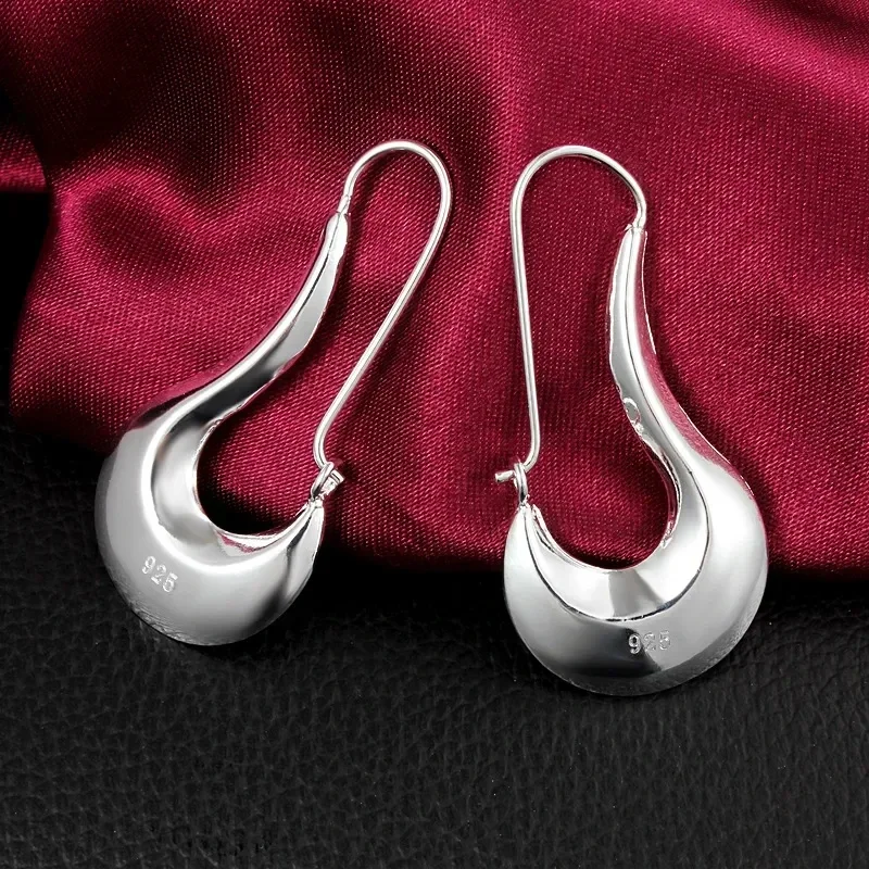 

Hot 925 Sterling Silver Classic Long Drop Earrings for Women Beautiful Jewelry Fashion Wedding Accessories Party Gifts