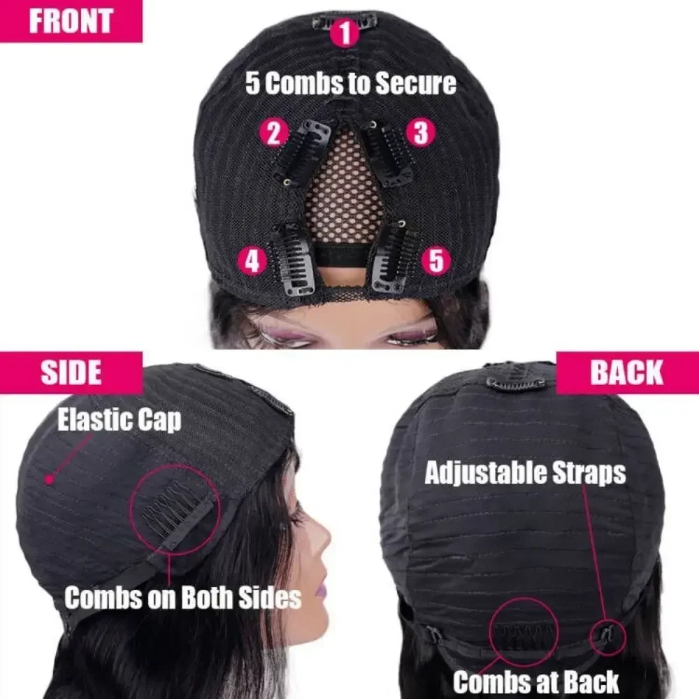 شعر مستعار مجعد موجة المياه الخامس جزء شعر مستعار شعر الإنسان موجة عميقة شعر مستعار البرازيلي الشعر المستعار ترقية لا ترك شعر مستعار للنساء #6