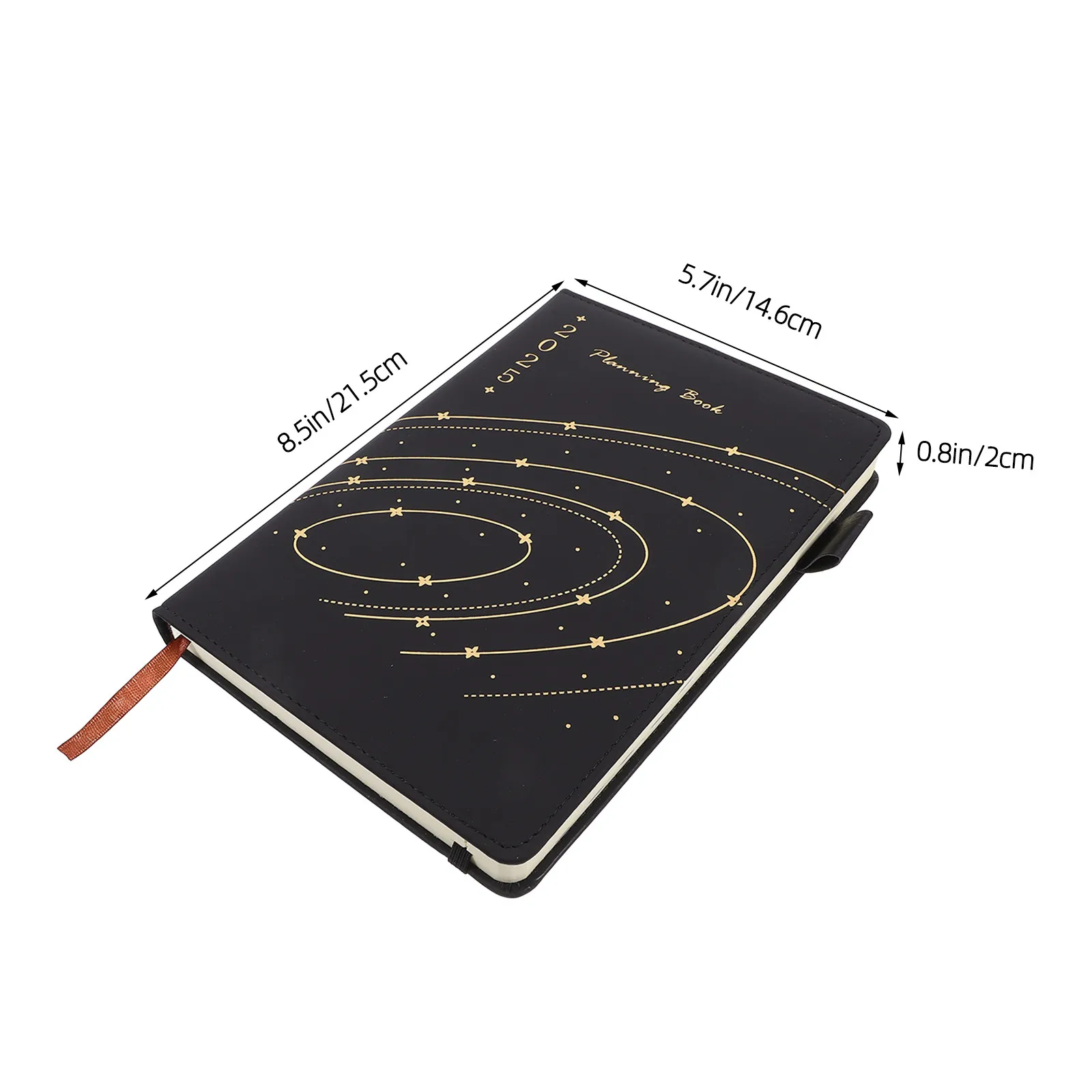 2025 Daily Planner Notebook Decorative Office Agenda Book Compact Portable Schedule Organizer Smooth Paper Stylish Design Daily
