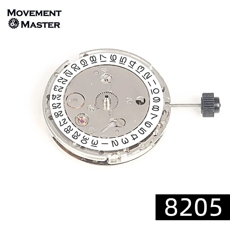 China 8205 caliber 3 o'clock automatic mechanical movement single calendar semi-automatic watch movement parts