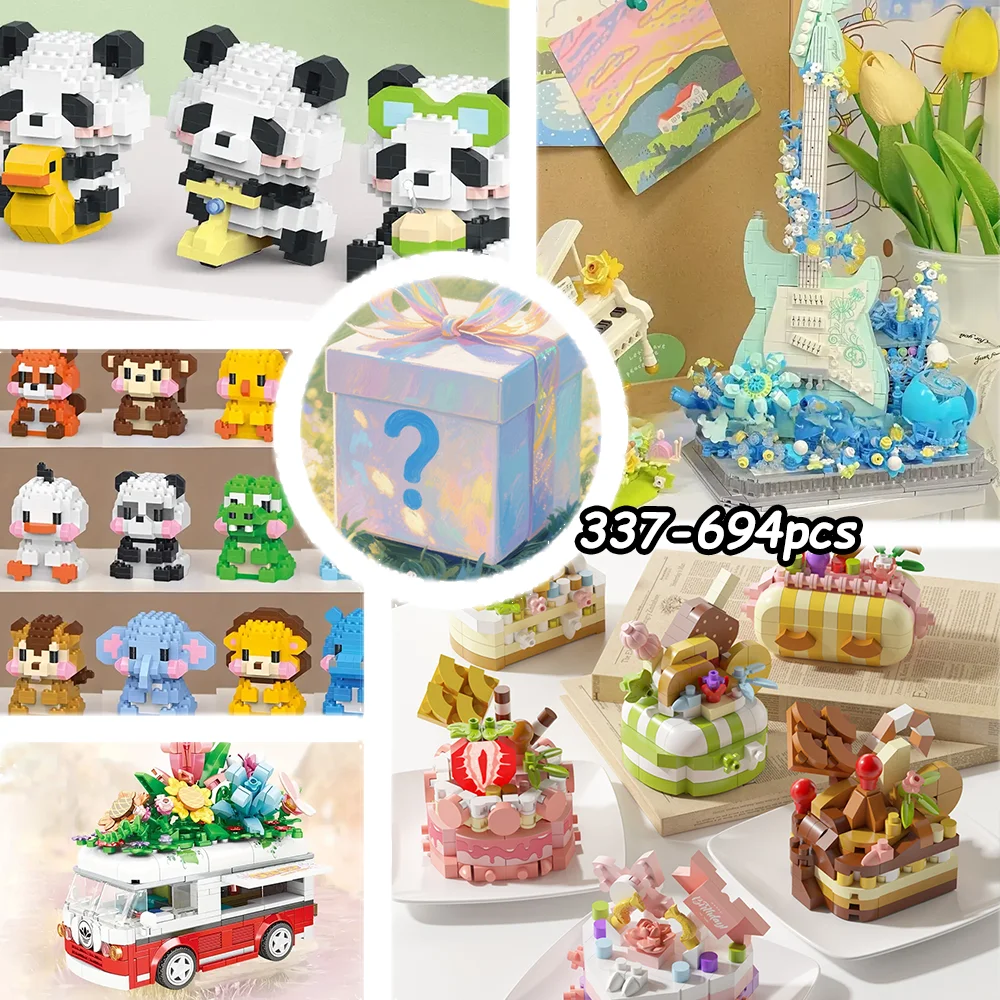 

Слепые коробки с случайными строительными блоками, открытые и сборные маленькие сюрпризы, каждая коробка предлагает новый опыт.