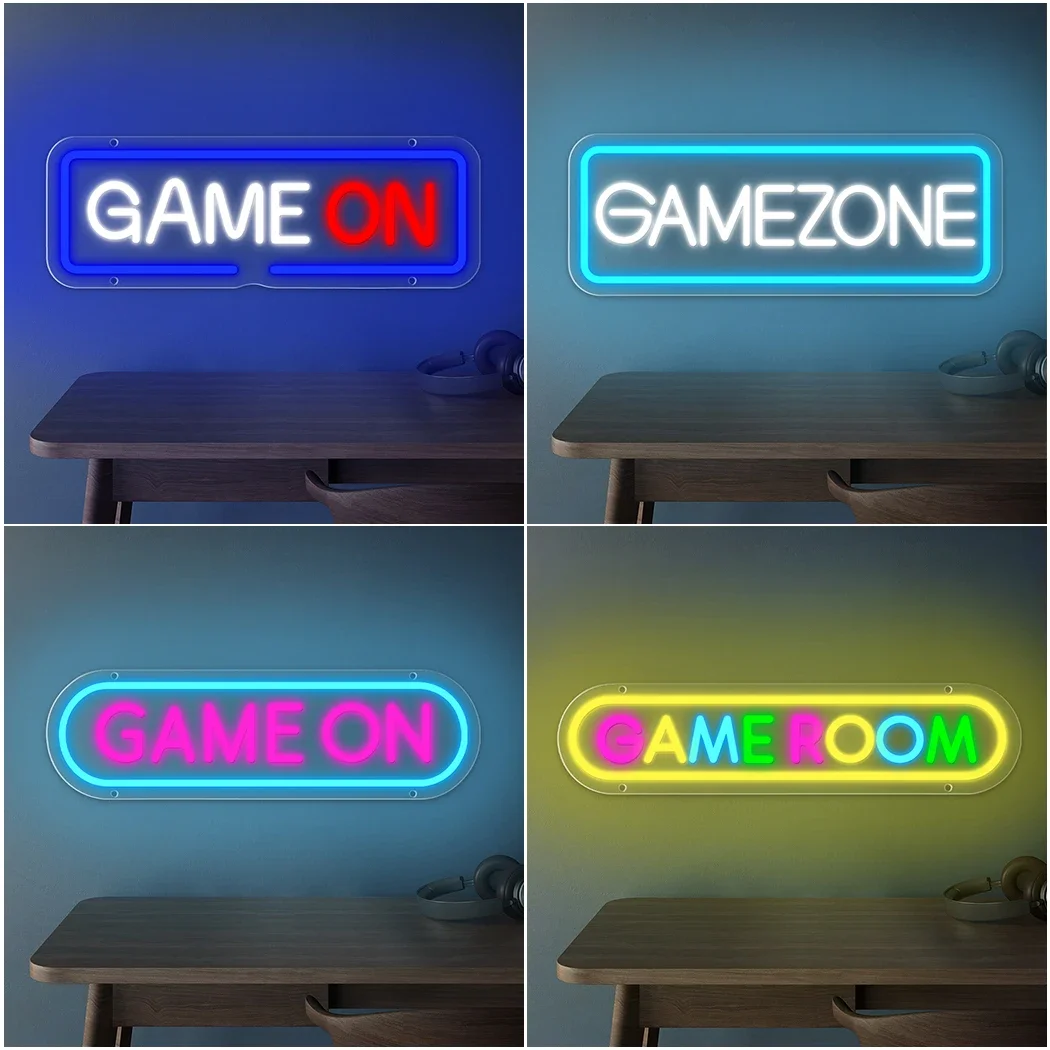 

Игровые неоновые вывески Настенные украшения игровой комнаты Светодиодная неоновая вывеска Для комнаты подростков Геймерская комната Игровая комната Мальчики Спальня Настенное украшение Светильники