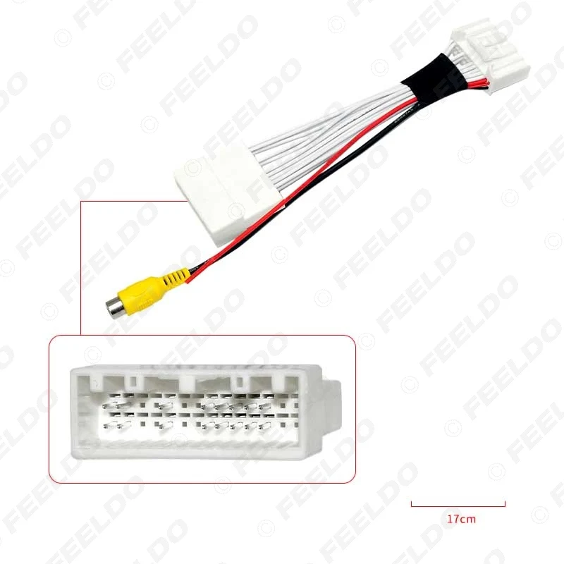 Car Parking Rear Camera Video Plug Converter Cable For Mazda 2 3 6 CX-5 Parking Reverse Wire Adapter