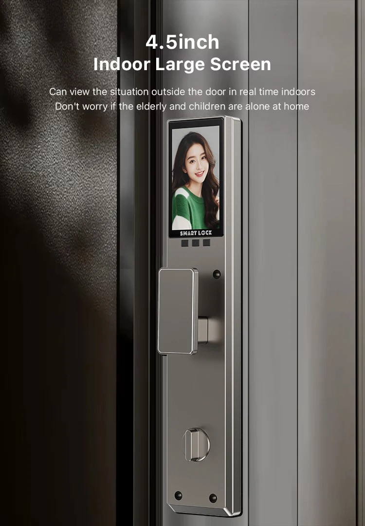 3D Smart WiFi Network Unlock Aluminum Alloy Wood Door Lock with Fingerprint Cerradura Inteligente Tuya WiFi Smart Door Lock