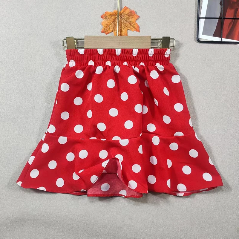 Children\'s Clothing New Summer Girl Fashion Polka Dot Half Skirt Minimalist Style Chiffon Mini Skirt Baby Beach Skirt