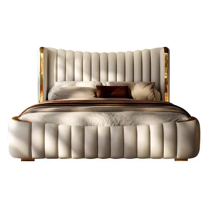 

Type household wedding bed 2 meters double bed modern 1.8 meters soft bag storage leather art