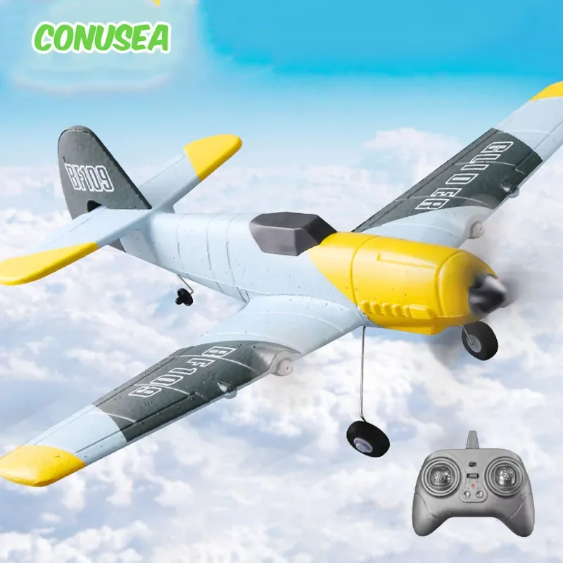 Aereo Rc 3Ch Aerei telecomandati Aerei BF109 Caccia Modello ad ala fissa Radiocomando Schiuma Aliante Giocattolo elettrico Ragazzi Regali
