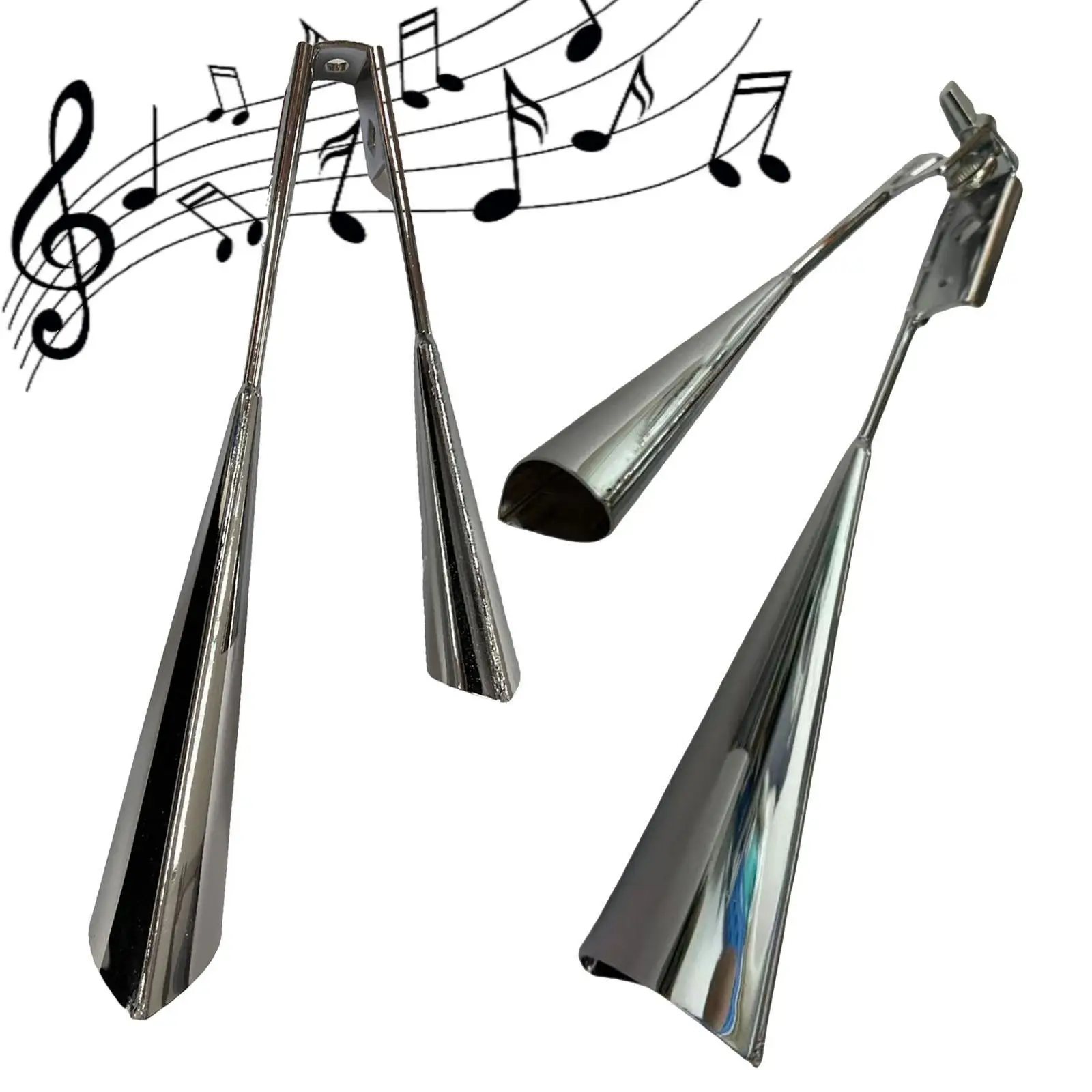 Two Tone Agogo Bell Musical Instrument Kids Educational Toy Loudspeakers Party Handheld Bell Percussion Instrument Kids Adult