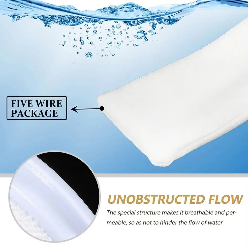 Reusable Aquarium Filter Bag Dry and Wet Separation with Frame Fish Tank Filter Cotton Thickening Anti-overflow