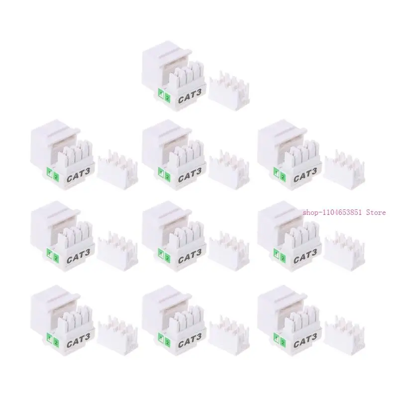 10PCS Bez narzędzi moduł telefoniczny RJ11 CAT3 Moduł głosowy Połączony złoto adapter 0xla