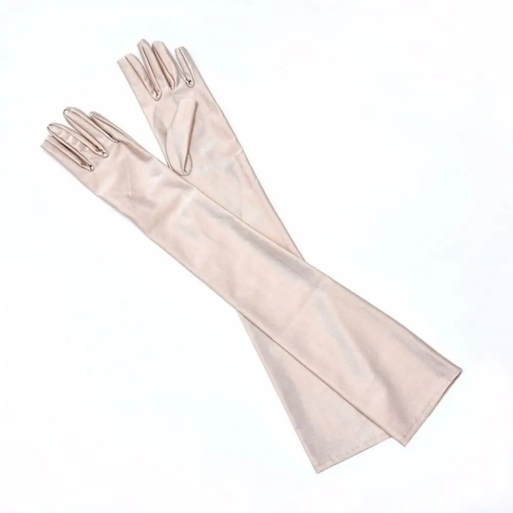 

Women Summer Performance Satin Sun Protection Sunscreen Long Gloves Finger glove Driving Gloves Prom Gloves
